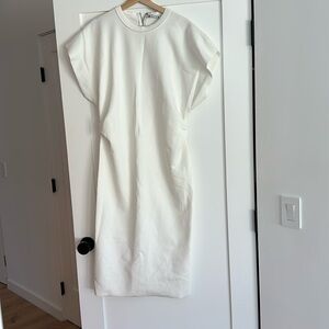 New w tags Zara scuba effect white dress size M